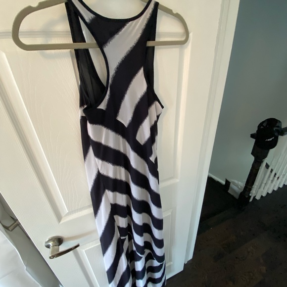 Michael Kors black & white stripe maxi dress - Picture 3 of 3